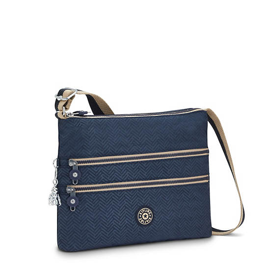 Kipling Alvar Crossbody Bags Endless Blue Embossed | CA 1056IL